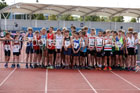 Boys under-13s 3 stage relay, Northern Senior 6 and 4 and Junior Stage Road Relays, SportsCity, Manchester. Photo:  David T. Hewitson/Sports for All Pics